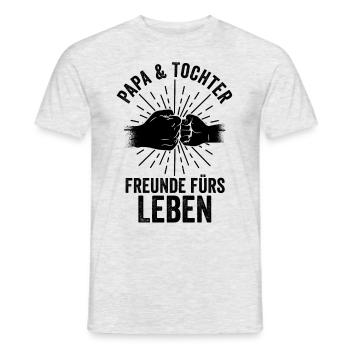 Père, père et fille - T-shirt homme - gris chiné - Devant - AI Model Male 178 dark (178cm)