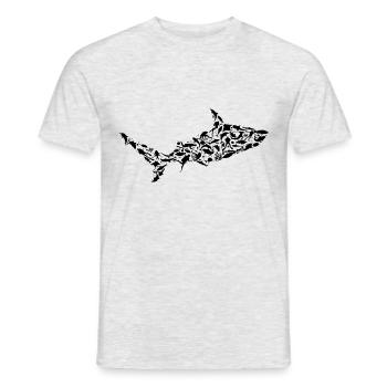 Hai - Männer T-Shirt - Grau meliert - Vorne - AI Model Male 178 dark (178cm)