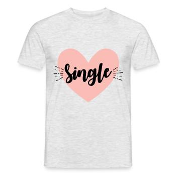 Single - Men's T-Shirt - heather grey - Front - AI Model Male 178 dark (178cm)