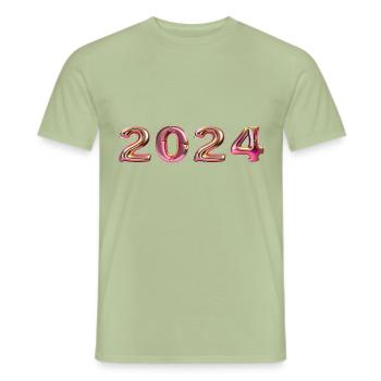 Ballon 2024 - T-shirt homme - vert sauge - Devant - AI Model Male 178 light (178cm)