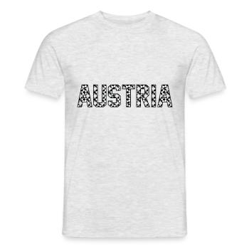 Austria Football - Men's T-Shirt - heather grey - Front - AI Model Male 178 dark (178cm)