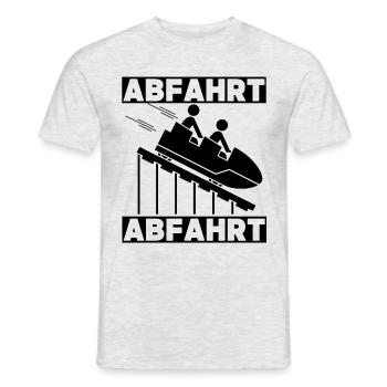 Abfahrt Abfahrt Achterbahn Freizeitpark Adrenalin - Männer T-Shirt - Grau meliert - Vorne - AI Model Male 178 dark (178cm)