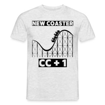 New Coaster CC 1 Achterbahn Freizeitpark Adrenalin - Männer T-Shirt - Grau meliert - Vorne - AI Model Male 178 dark (178cm)