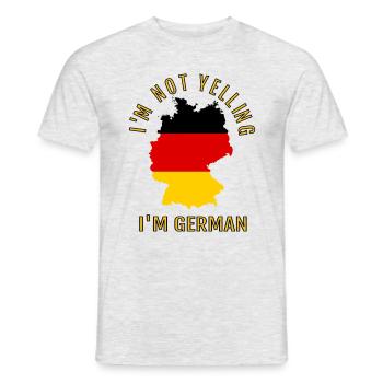 Ich schreie nicht, ich bin Deutsch-Deutsch-Deutsche - Männer T-Shirt - Grau meliert - Vorne - AI Model Male 178 dark (178cm)