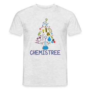 Jeu de mots pour les scientifiques chimiste molécule - T-shirt homme - gris chiné - Devant - AI Model Male 178 dark (178cm)