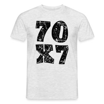 Pardon 70 fois 7 fois Apocalypse Bible - T-shirt homme - gris chiné - Devant - AI Model Male 178 dark (178cm)