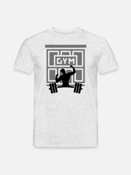 Sportschool Fanatiek 100% - Heren T-shirt - grijs gemêleerd