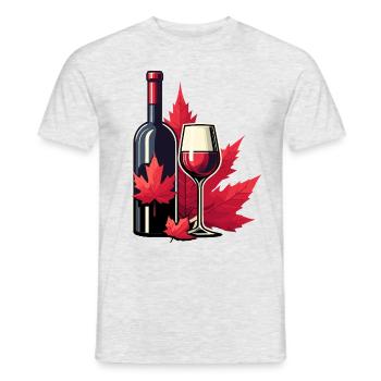 Vin - T-shirt homme - gris chiné - Devant - AI Model Male 178 dark (178cm)