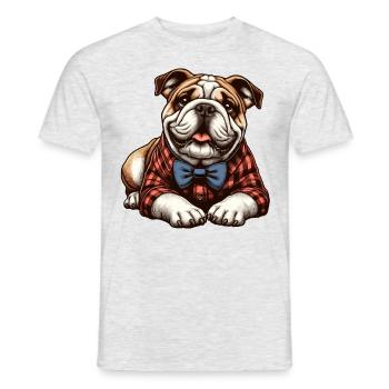 Bulldogge - Männer T-Shirt - Grau meliert - Vorne - AI Model Male 178 dark (178cm)