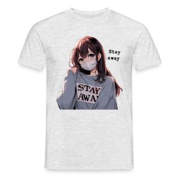 N’approchez pas - T-shirt homme - gris chiné - Devant - AI Model Male 178 dark (178cm)