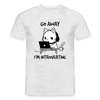 Typical Cat Behavior Collection Sayings - Men's T-Shirt - heather grey - Front - AI Model Male 178 dark (178cm)