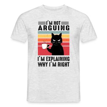 Typical Cat Behavior Collection Sayings - Men's T-Shirt - heather grey - Front - AI Model Male 178 dark (178cm)
