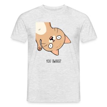 Dictons typiques de la collection de comportement des chats - T-shirt homme - gris chiné - Devant - AI Model Male 178 dark (178cm)