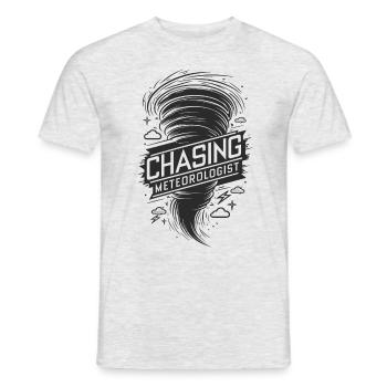 Tornado Twister Chasing Meteorologist - Men's T-Shirt - heather grey - Front - AI Model Male 178 dark (178cm)