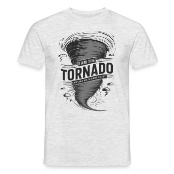 Je suis l’amoureux des ouragans Tornado Twister - T-shirt homme - gris chiné - Devant - AI Model Male 178 dark (178cm)
