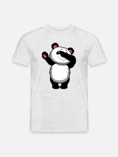Dabbing Panda Bear - Dab Panda - Men's T-Shirt - heather grey