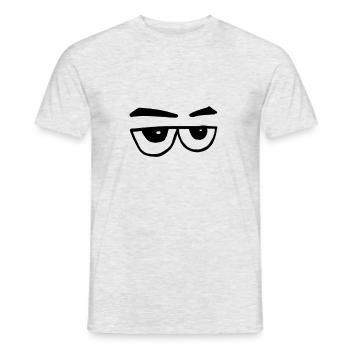funny / bored looking eyes - Men's T-Shirt - heather grey - Front - AI Model Male 178 dark (178cm)