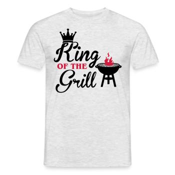 King of the Grill - König des Grills - Grillen - T-shirt homme - gris chiné - Devant - AI Model Male 178 dark (178cm)