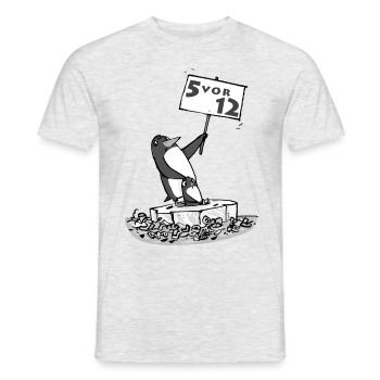 Pinguin - Männer T-Shirt - Grau meliert - Vorne - AI Model Male 178 dark (178cm)
