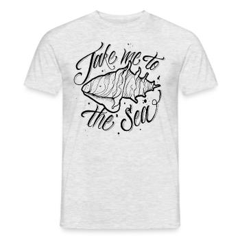 Take me to the Sea surfen Meer Urlaub Reisen - Männer T-Shirt - Grau meliert - Vorne - AI Model Male 178 dark (178cm)