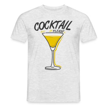 Cocktail Top Looks Party yey - Men's T-Shirt - heather grey - Front - AI Model Male 178 dark (178cm)