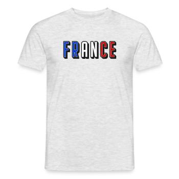La France - T-shirt homme - gris chiné - Devant - AI Model Male 178 dark (178cm)