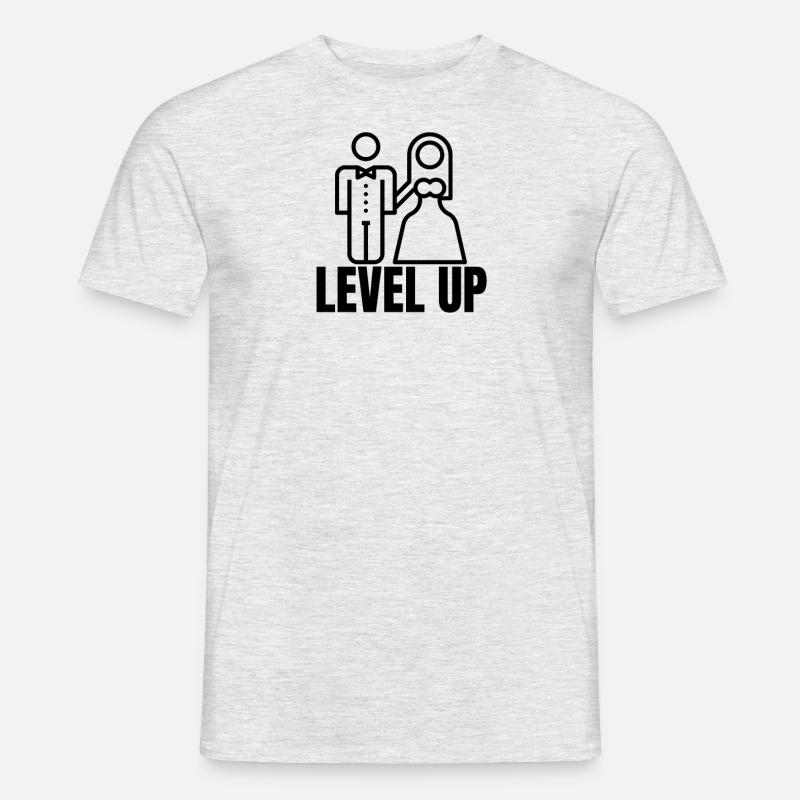 LEVEL UP 1 - Männer T-Shirt - Grau meliert
