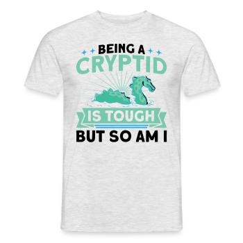 Cryptozoologie Kryptoide Monster Nerd Cadeau - T-shirt homme - gris chiné - Devant - AI Model Male 178 dark (178cm)