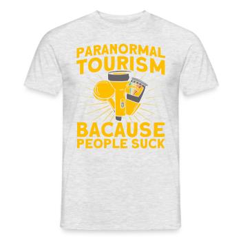 Haunted House Ghost Hunter Ghost Hunt Gift - Men's T-Shirt - heather grey - Front - AI Model Male 178 dark (178cm)