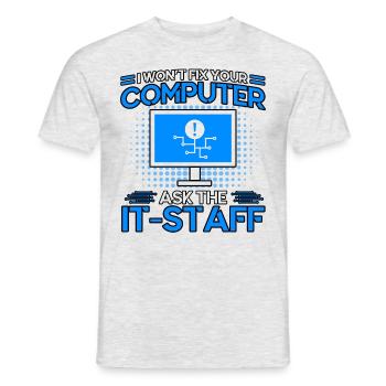 Network Security Specialist Gift - Men's T-Shirt - heather grey - Front - AI Model Male 178 dark (178cm)