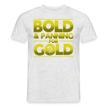 Gold Panner Gold Miner Gold Digger Gift - Men's T-Shirt - heather grey - Front - AI Model Male 178 dark (178cm)