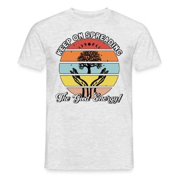 Symbole Reiki Maître Reiki Cadeau de Cristal Reiki - T-shirt homme - gris chiné - Devant - AI Model Male 178 dark (178cm)
