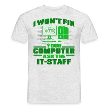 Network Security Specialist Gift - Men's T-Shirt - heather grey - Front - AI Model Male 178 dark (178cm)