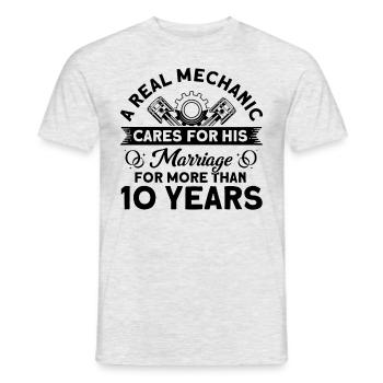 Rose Wedding 10 Years Marriage Gift - Men's T-Shirt - heather grey - Front - AI Model Male 178 dark (178cm)