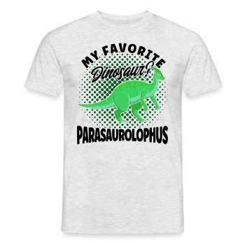 Parasaurolophus Dinosaur Lover Gift - Men's T-Shirt - heather grey - Front - AI Model Male 178 dark (178cm)