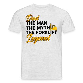Forklift driver Papa, the forklift legend - Men's T-Shirt - heather grey - Front - AI Model Male 178 dark (178cm)
