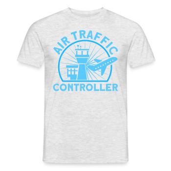 Contrôle de la circulation aérienne Contrôleur de la circulation aérienne Cadeau de l’aéroport - T-shirt homme - gris chiné - Devant - AI Model Male 178 dark (178cm)