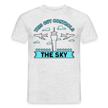 Contrôle de la circulation aérienne Contrôleur de la circulation aérienne Cadeau de l’aéroport - T-shirt homme - gris chiné - Devant - AI Model Male 178 dark (178cm)