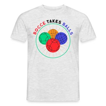 Boules Game Bocce Needs Eggs Gift - Men's T-Shirt - heather grey - Front - AI Model Male 178 dark (178cm)