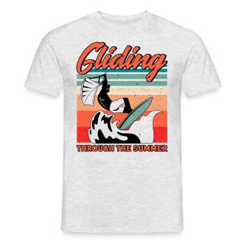 Kiteboarder Kitesurfer Kiten Kiteboard Geschenk - Männer T-Shirt - Grau meliert - Vorne - AI Model Male 178 dark (178cm)