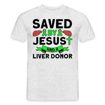 Receveurs d’organes Transplantation d’organes Transplantation d’organes - T-shirt homme - gris chiné - Devant - AI Model Male 178 dark (178cm)