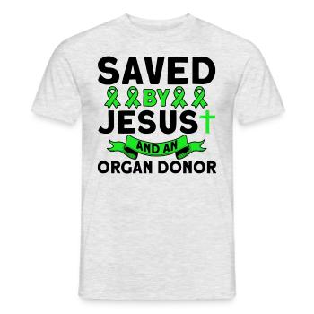 Transplantiert Organtransplantation Operation - Männer T-Shirt - Grau meliert - Vorne - AI Model Male 178 dark (178cm)