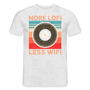LP Collector Vinyl Record Collector Collector Cadeau - T-shirt homme - gris chiné - Devant - AI Model Male 178 dark (178cm)
