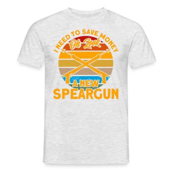 Spearfishing Freediver Spearfisher Fisherman - Men's T-Shirt - heather grey - Front - AI Model Male 178 dark (178cm)
