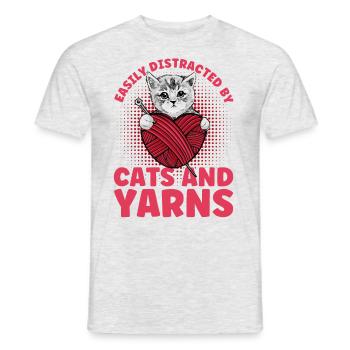 Knitting Knitting Knitting Lovers Gift - Men's T-Shirt - heather grey - Front - AI Model Male 178 dark (178cm)