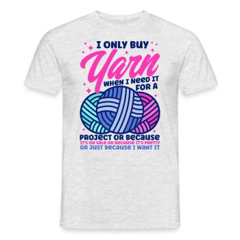 Knitting Fabric Knitting Knitting Gift - Men's T-Shirt - heather grey - Front - AI Model Male 178 dark (178cm)