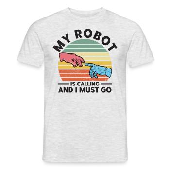 Engineer Teacher Robotics Technology Gift - Men's T-Shirt - heather grey - Front - AI Model Male 178 dark (178cm)