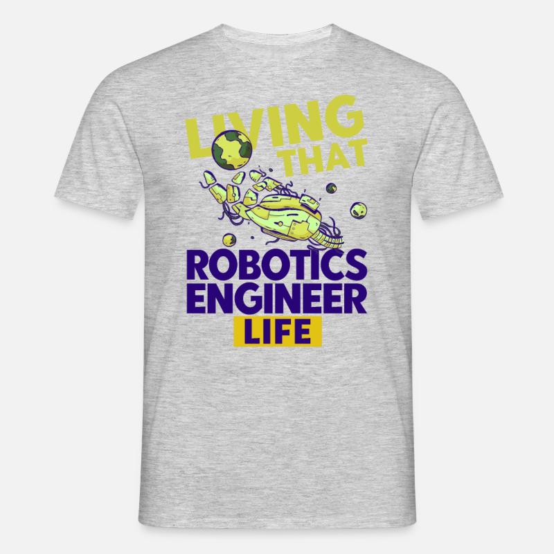 Engineer Teacher Robotics Robot Gift - Men's T-Shirt - heather grey