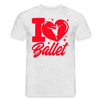 Ballet Dancer Ballet Dance Ballet Girls - Men's T-Shirt - heather grey - Front - AI Model Male 178 dark (178cm)