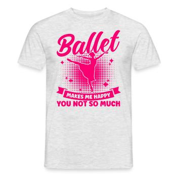 Ballerina Ballet Dancer Ballet Girls - Men's T-Shirt - heather grey - Front - AI Model Male 178 dark (178cm)